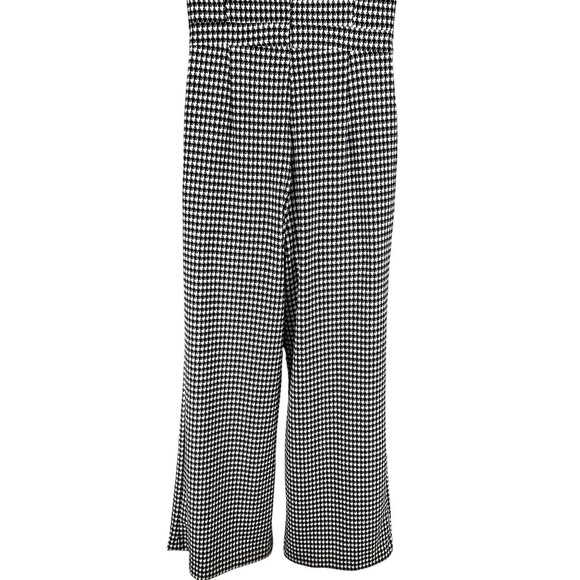 Women 12 Houndstooth Wide Leg Jumpsuit Pockets Stretch By Shelby & Palmer Office - Picture 7 of 16